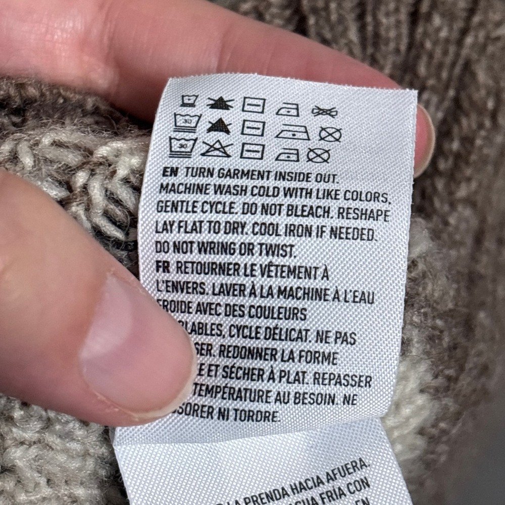 American Eagle Sweater XS Brown Southwestern Wool Blend Aztec Boho Fall Winter - Picture 10 of 11